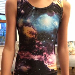 Gymnastics Leotard size CL with matching scrunchy